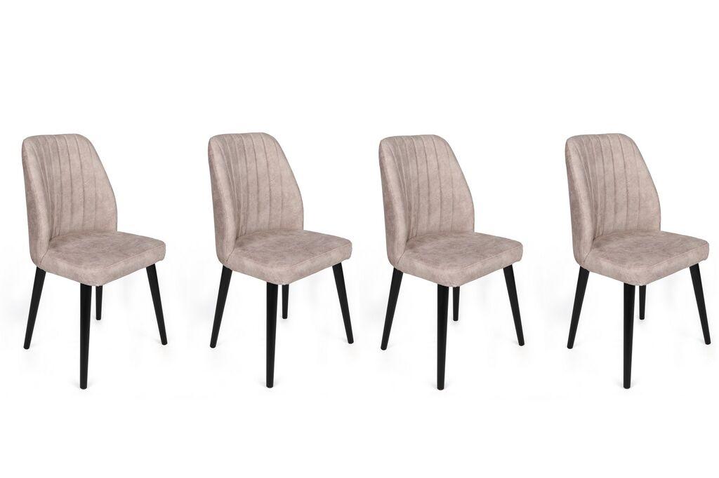 Hanah Home set stolica Alfa-469 V4, 75x62x102 cm, 4 dijela, krem