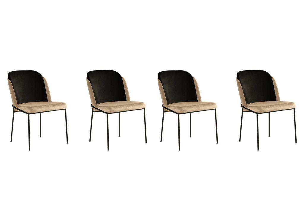 Hanah Home set stolica DR-145 V4, 78x61x102 cm, 4 dijela, crna