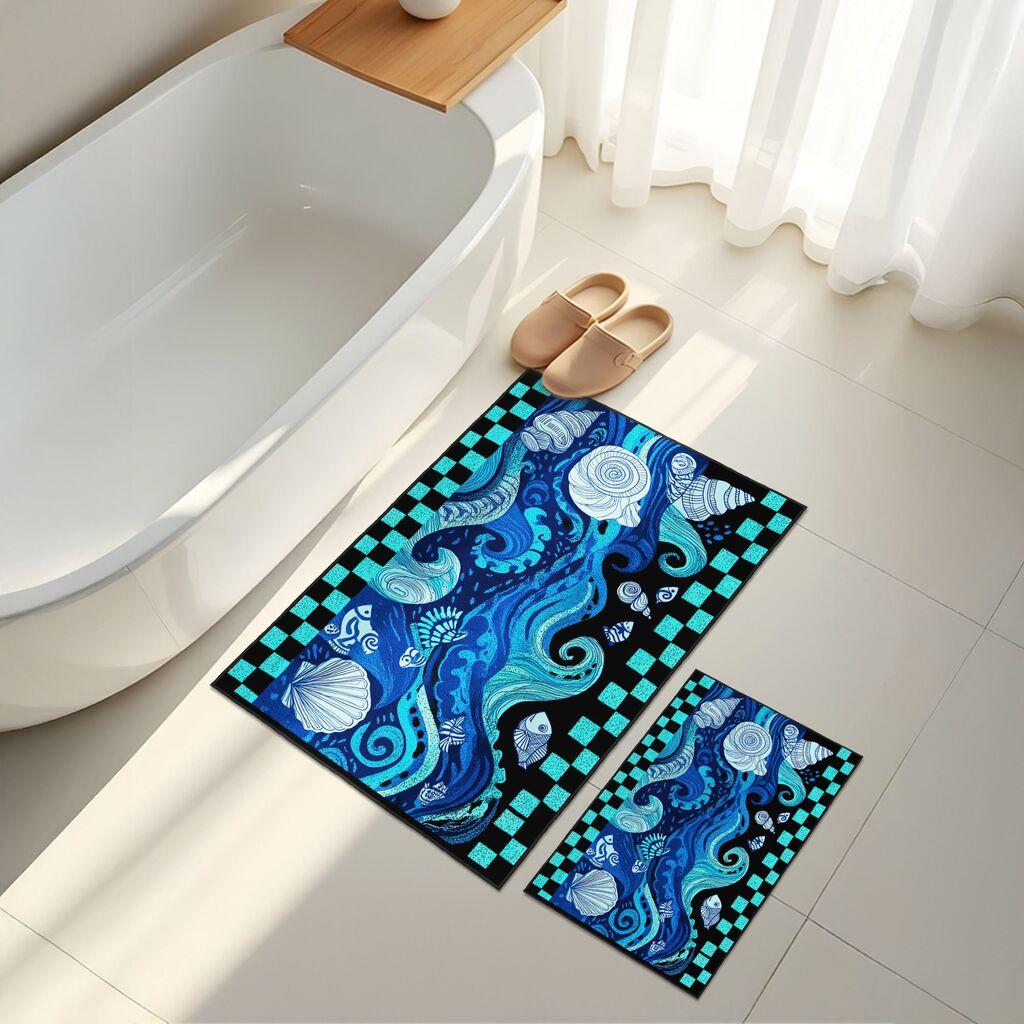 L'essentiel Maison Set prostirki za kupatilo Asr14, 2 dijela, plava