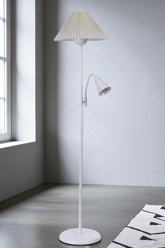 Opviq podna lampa Devin, bijela