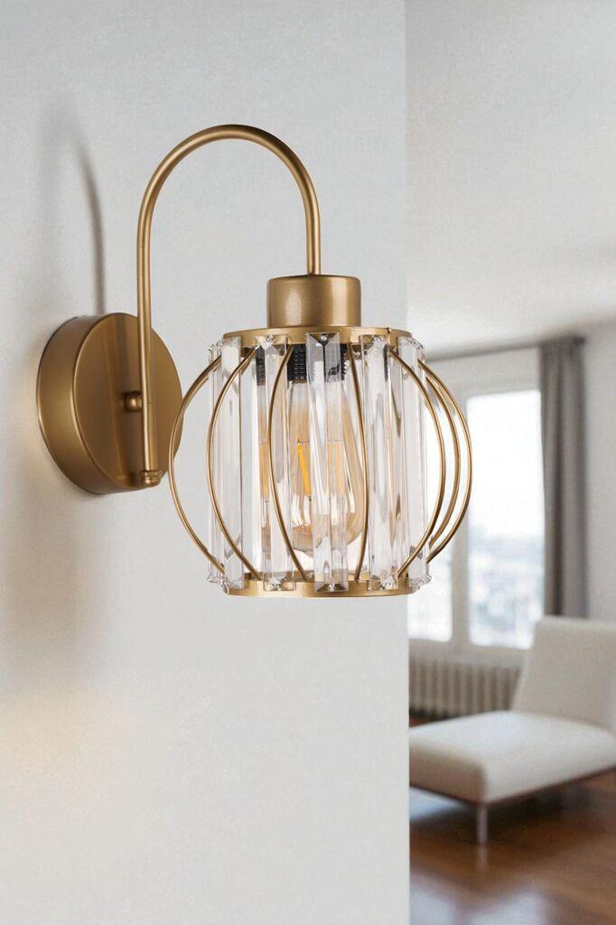 Opviq Zidna lampa 9043-1A, Zlatna boja