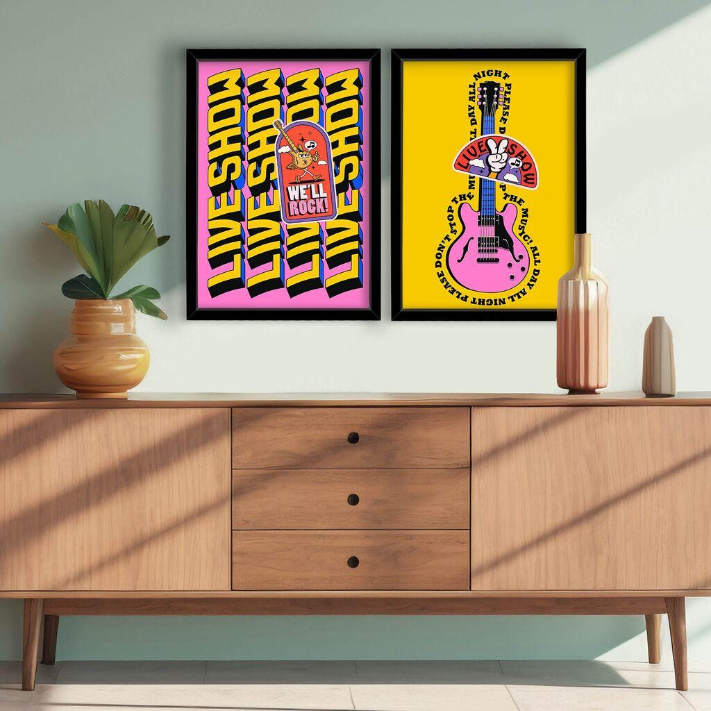 Wallity Ukrasne uramljene slike, 38x53cm, 2 komada, Šarene