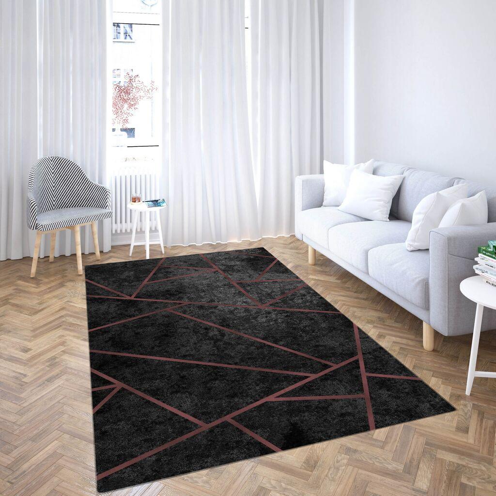 Conceptum Hypnose tepih CG_117, pravougaoni, 140 x 220 cm, crni
