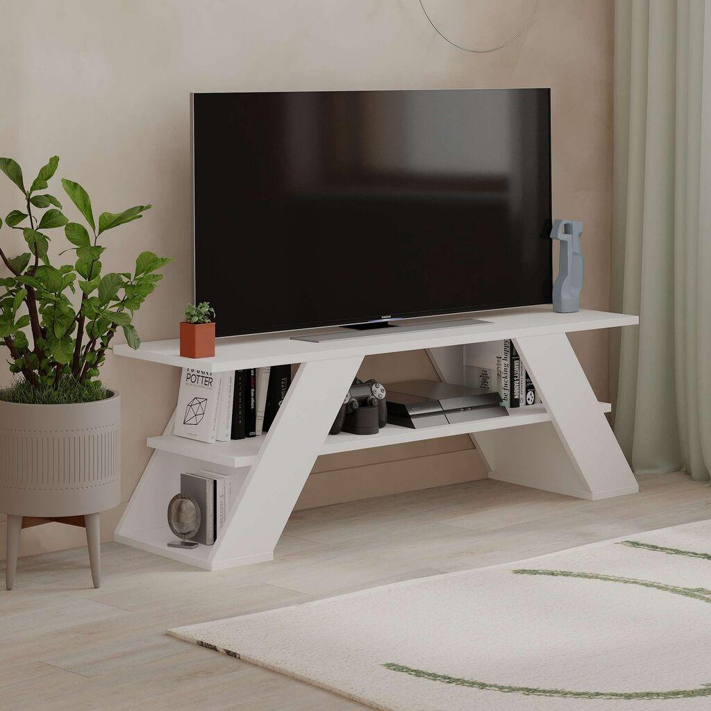 Hanah Kućna TV komoda Farfalla, 120x40x33,5 cm, bijela