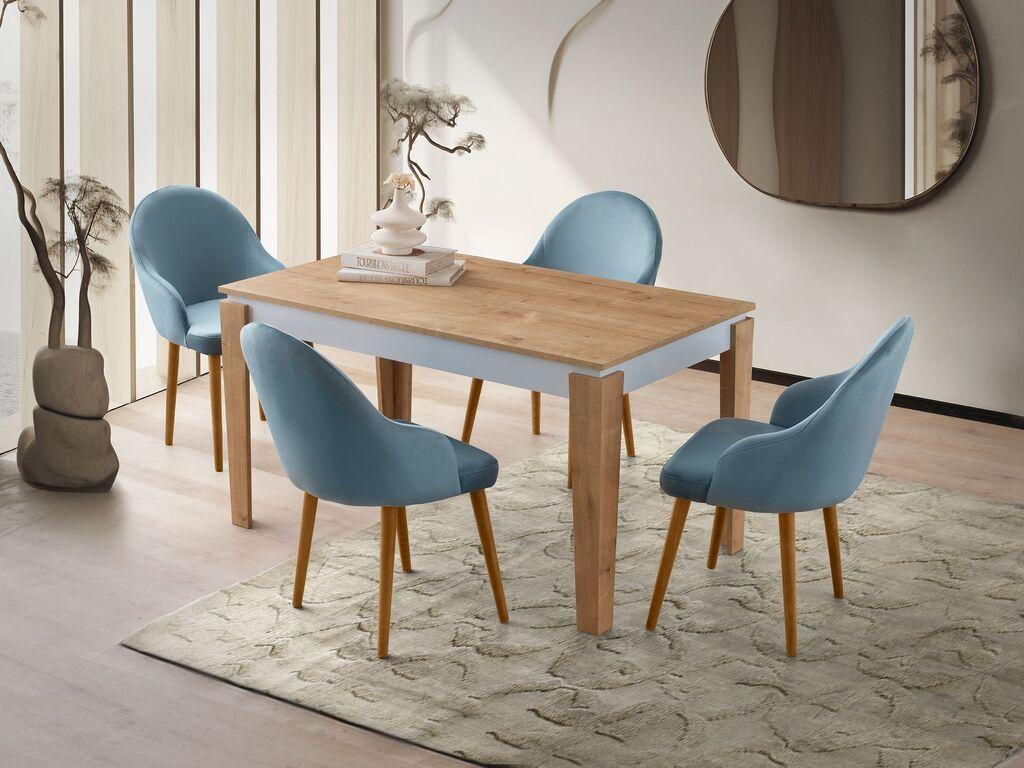 Hanah Home Trpezarijski sto Asos-2971, 140x75x80, Bijeli