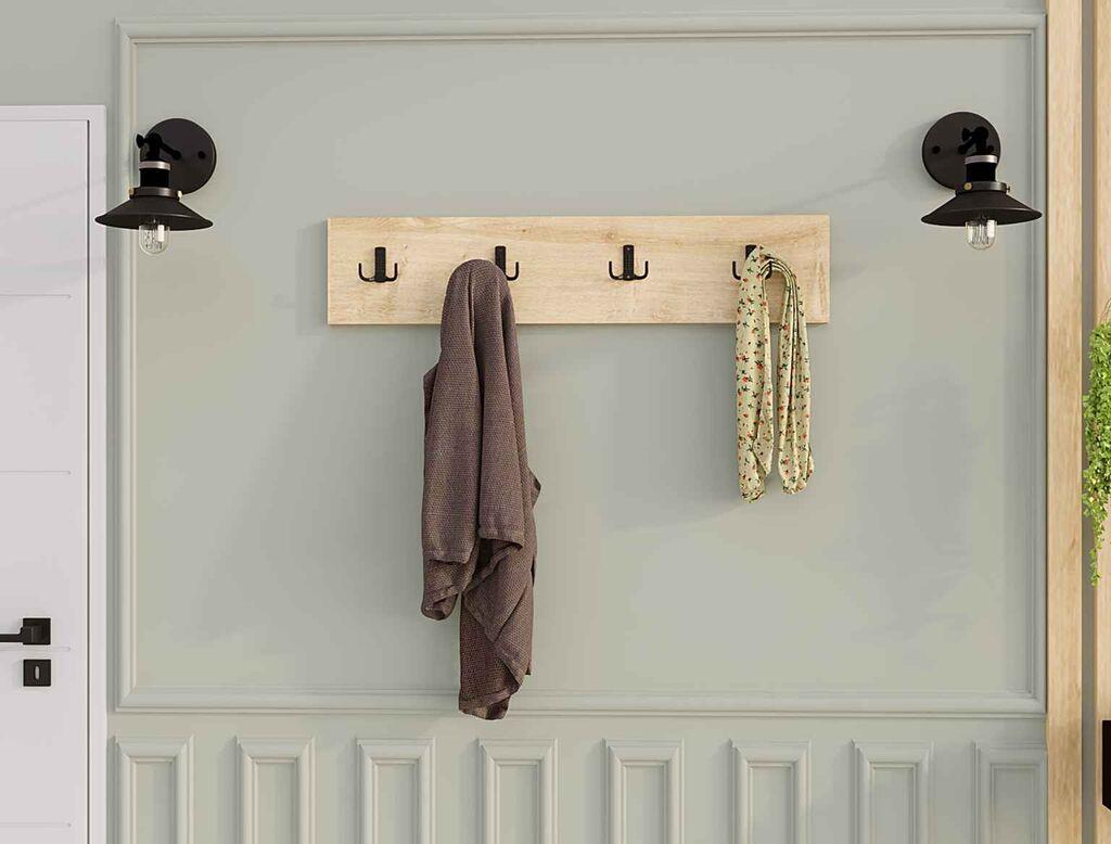 Hanah Home Zidna lampa Dortlu, 80x15x1.8 cm, Boja hrasta