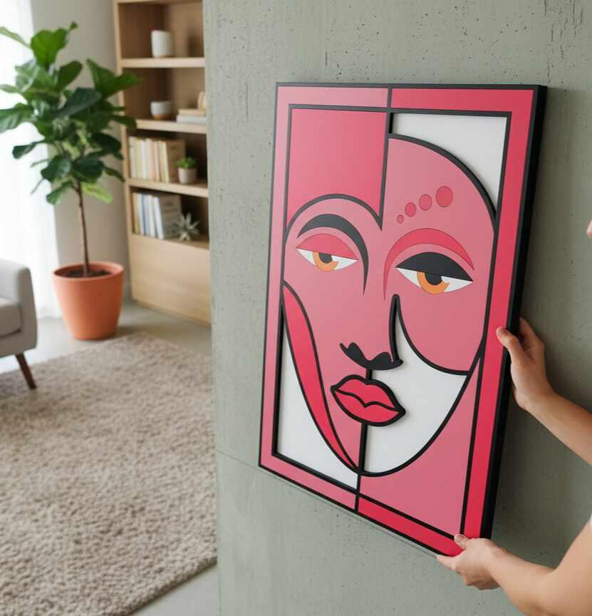 Wallity Dekorativna uramljena slika, 47,5x68cm, Šarena