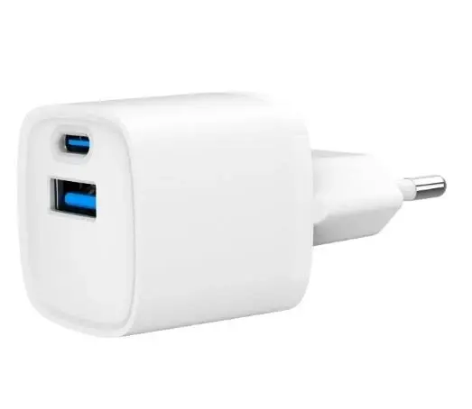 Gembird USB punjač 1xType-C + 1xUSB-A fast charger, 20W, white, TA-UC-PDQC20-W-01