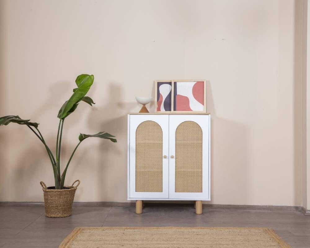 Hanah Home Boemska komoda, 90x105x41 cm, Bijela