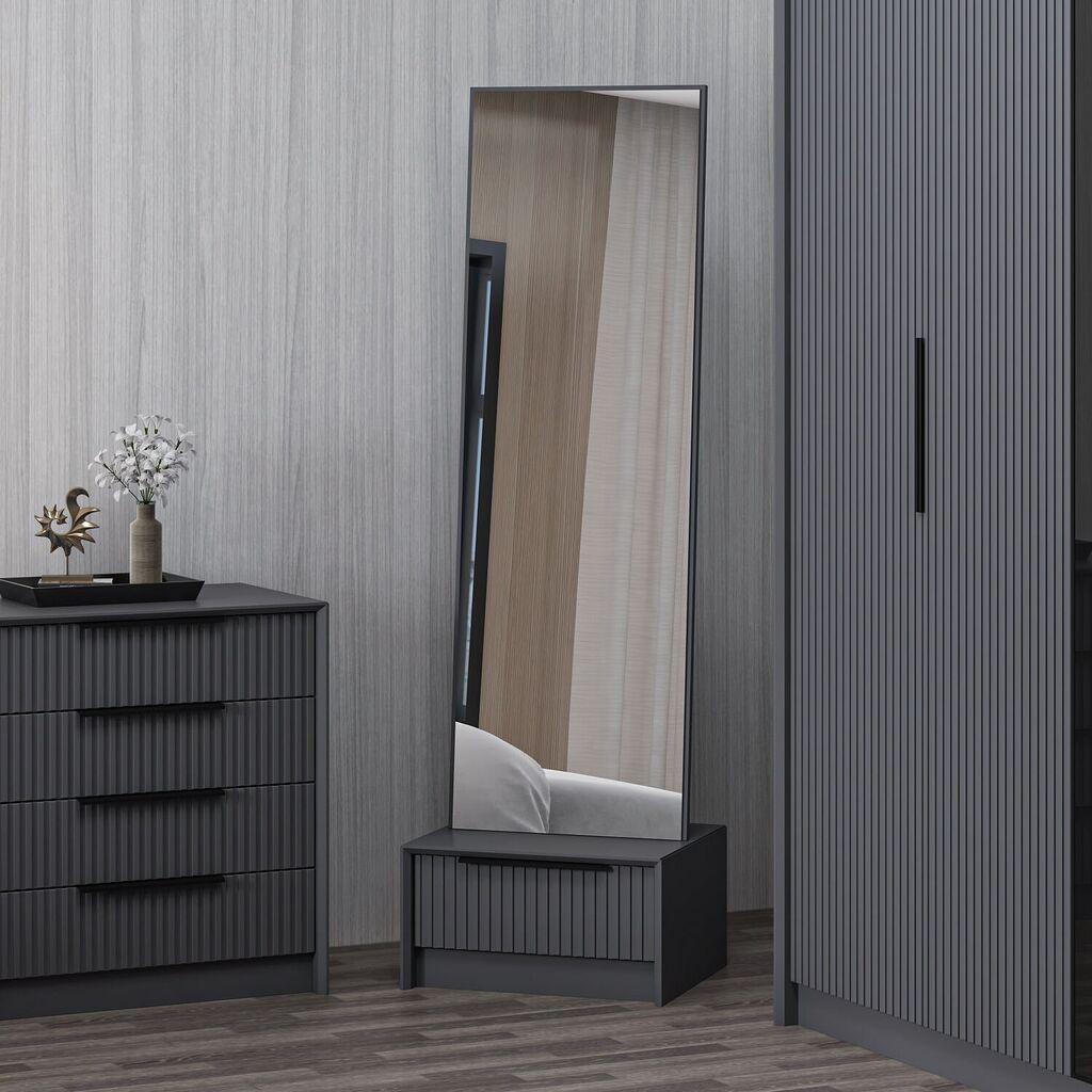 Hanah Home Toaletni stolić Kale Luxe Soft-4803, 54x178x45 cm, Antracit