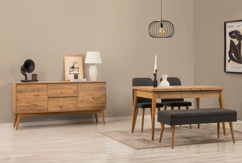 Hanah Home Trpezarijski set Vina 02 1005, Antracit