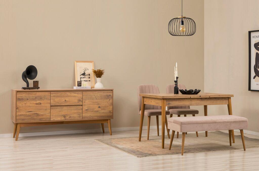 Hanah Home Trpezarijski set Vina 02 0701, Smeđa