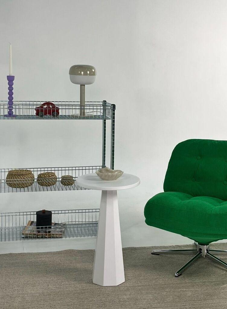 Hanah Home Pomoćni stolčić Lilyum 57, 35x57x35 cm, Bijeli