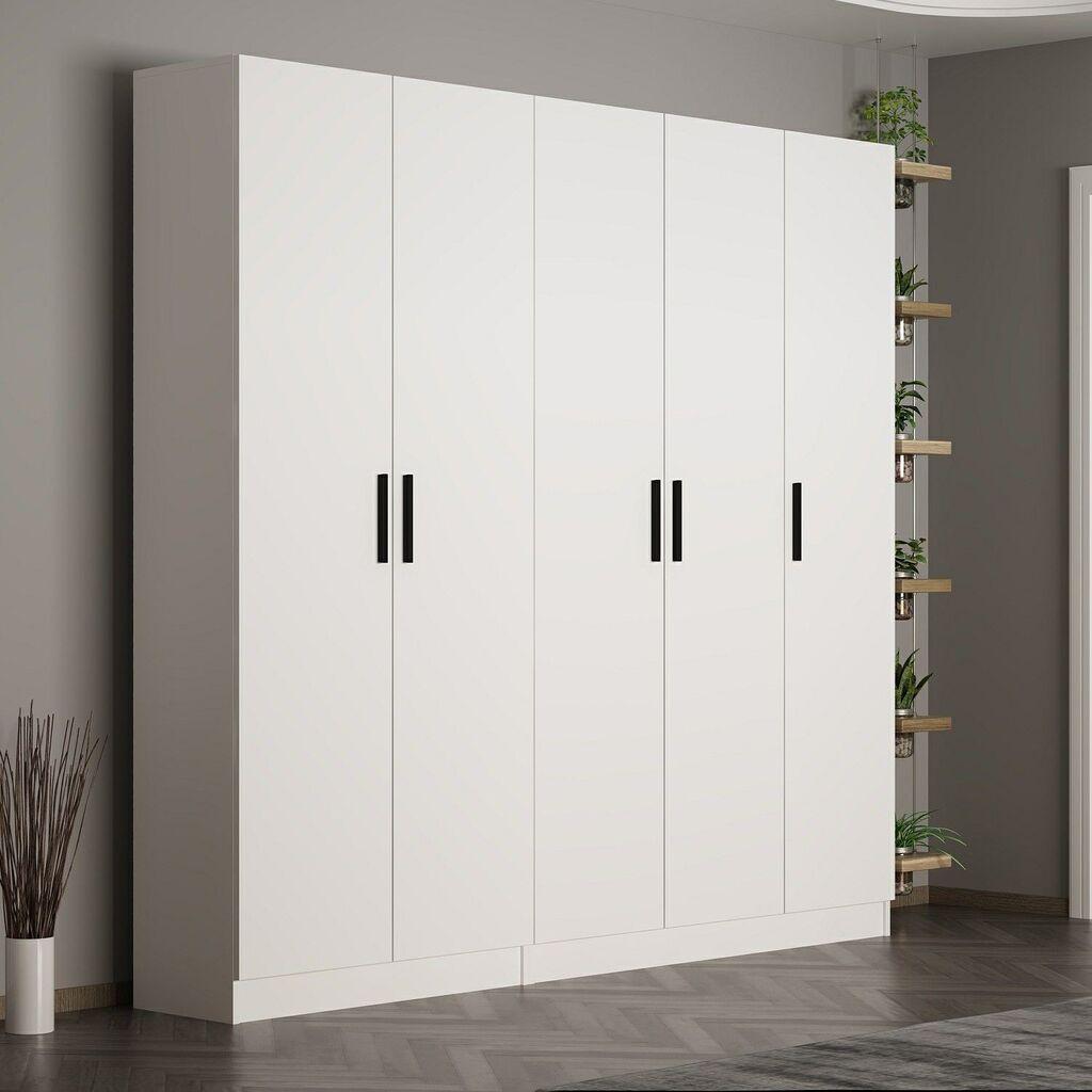 Hanah Home Ormar Noah-8201, 225x210x35 cm, Bijeli