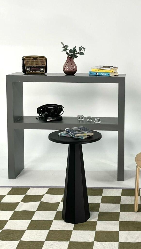 Hanah Home Pomoćni stolić Lilyum 57, 35x57x35 cm, Crni