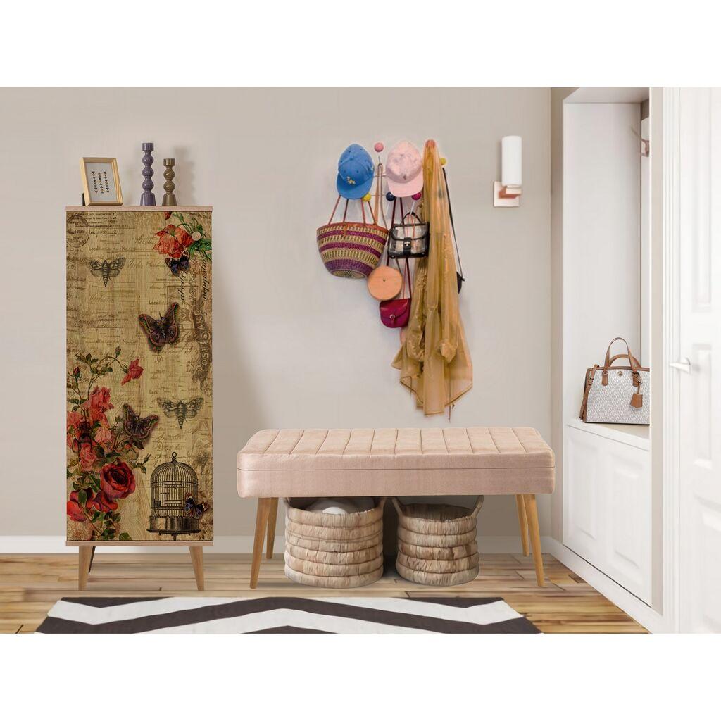 Hanah Home Set Namještaj za hodnik Filinta 734 0900, Prljavo roza