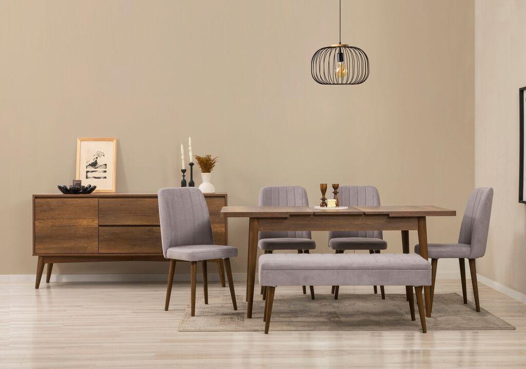 Hanah Home Trpezarijski set Vina Bench 04 0900, 6 delova, Bež