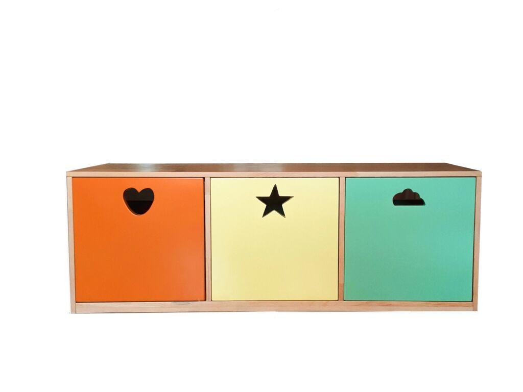 Hanah Home Ormarić za igračke, 130x46x cm, Šareni