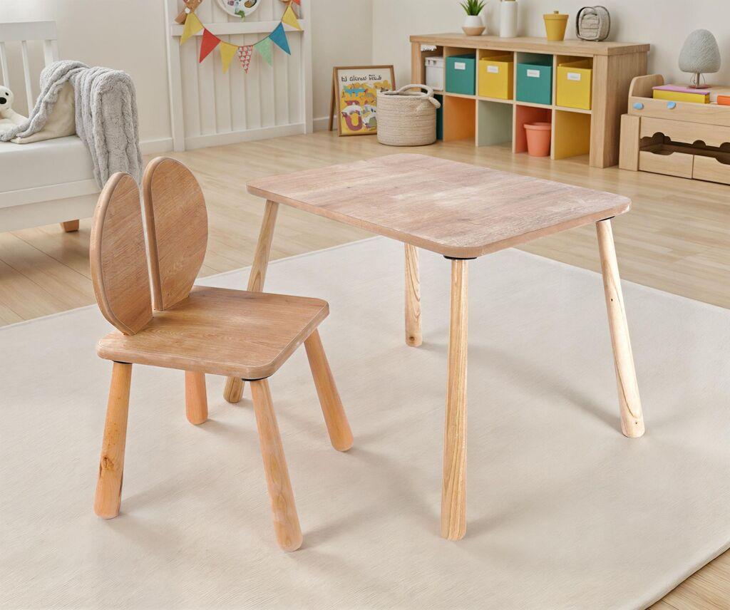Hanah Home Dječiji sto i stolica BLTYZ-AKTV064, Boje hrasta