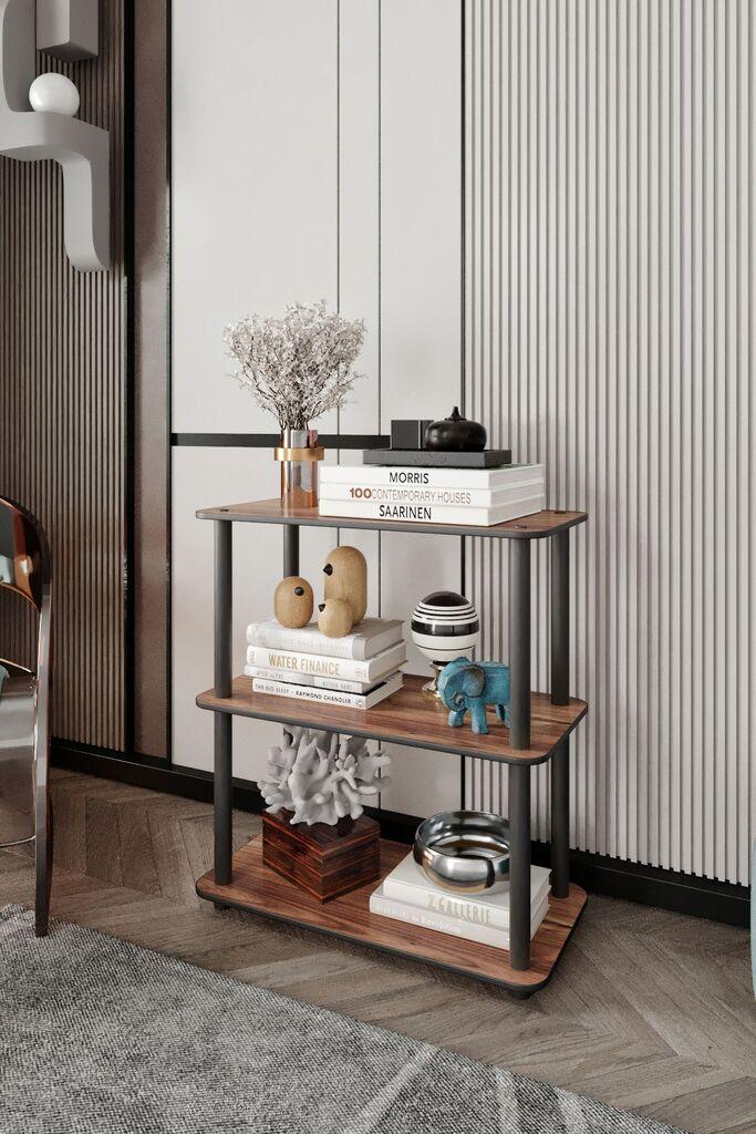 Hanah Home polica za knjige, 30x72x60 cm, boja oraha