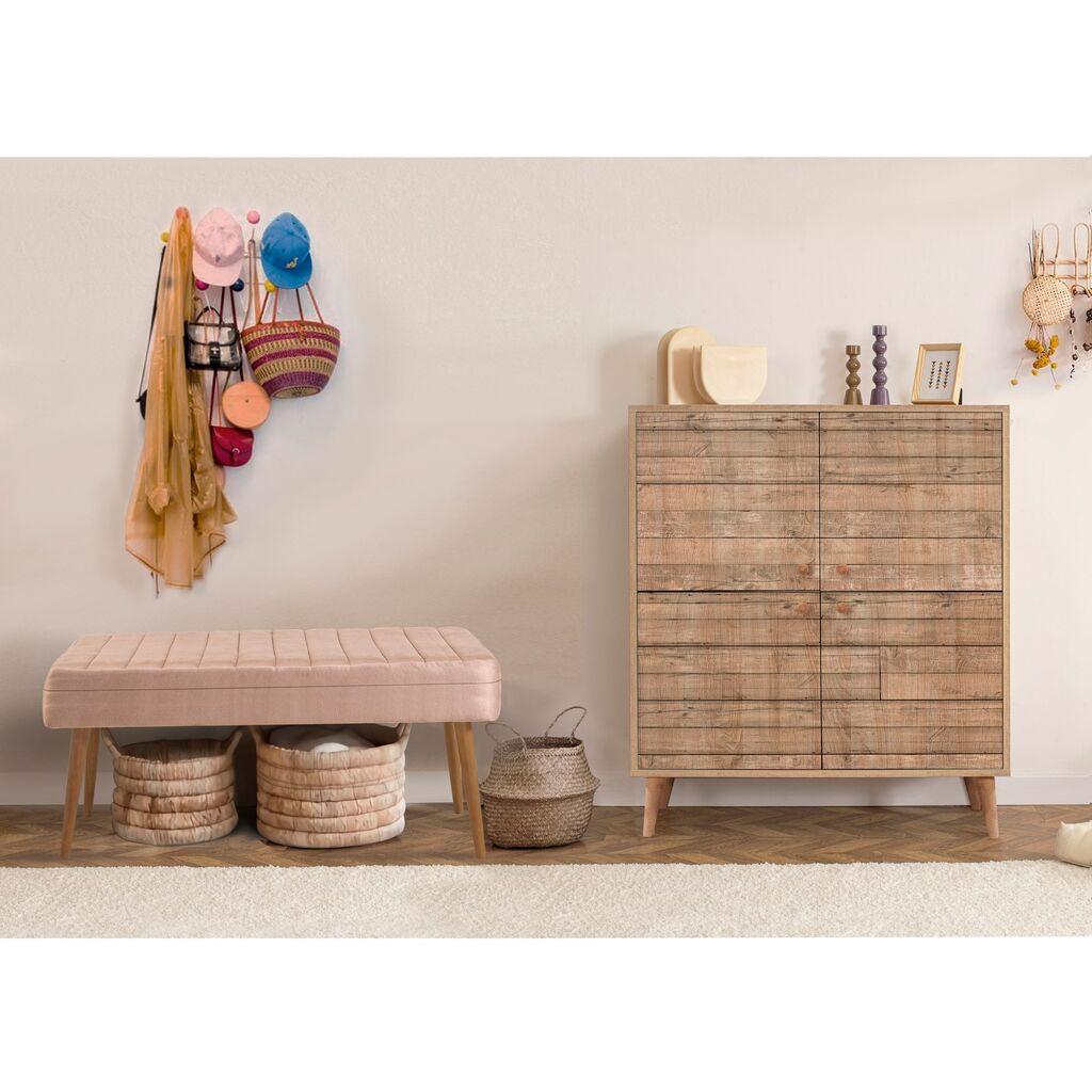 Hanah Home Set Namještaj za hodnik Multilux 728 0900, Prljavo roza