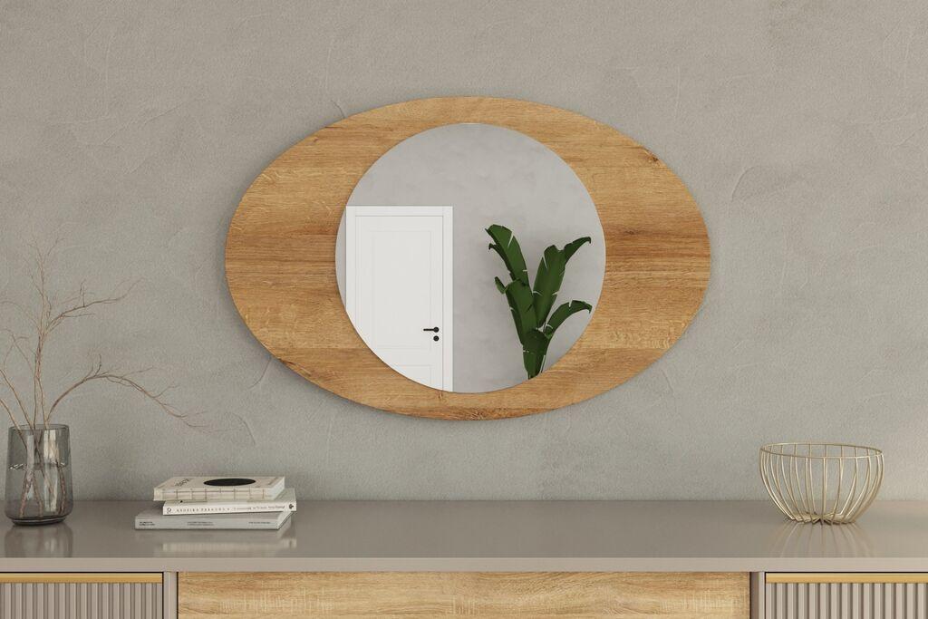Hanah Home Ogledalo Obble, Hrast