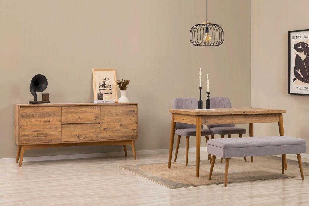 Hanah Home Trpezarijski set Vina 02 0701, Siva