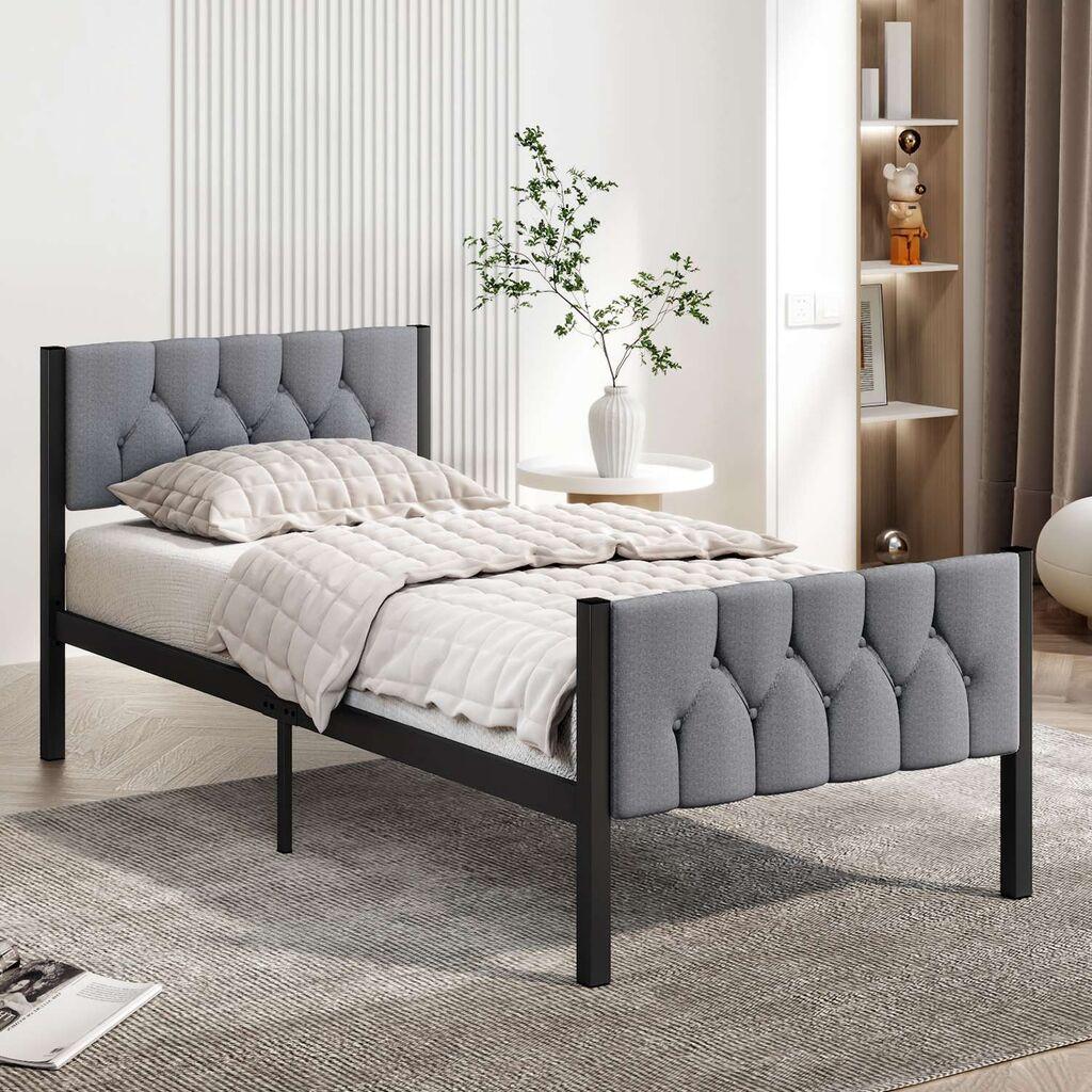 Hanah Home Okvir kreveta Style, 90x200 cm, Siva
