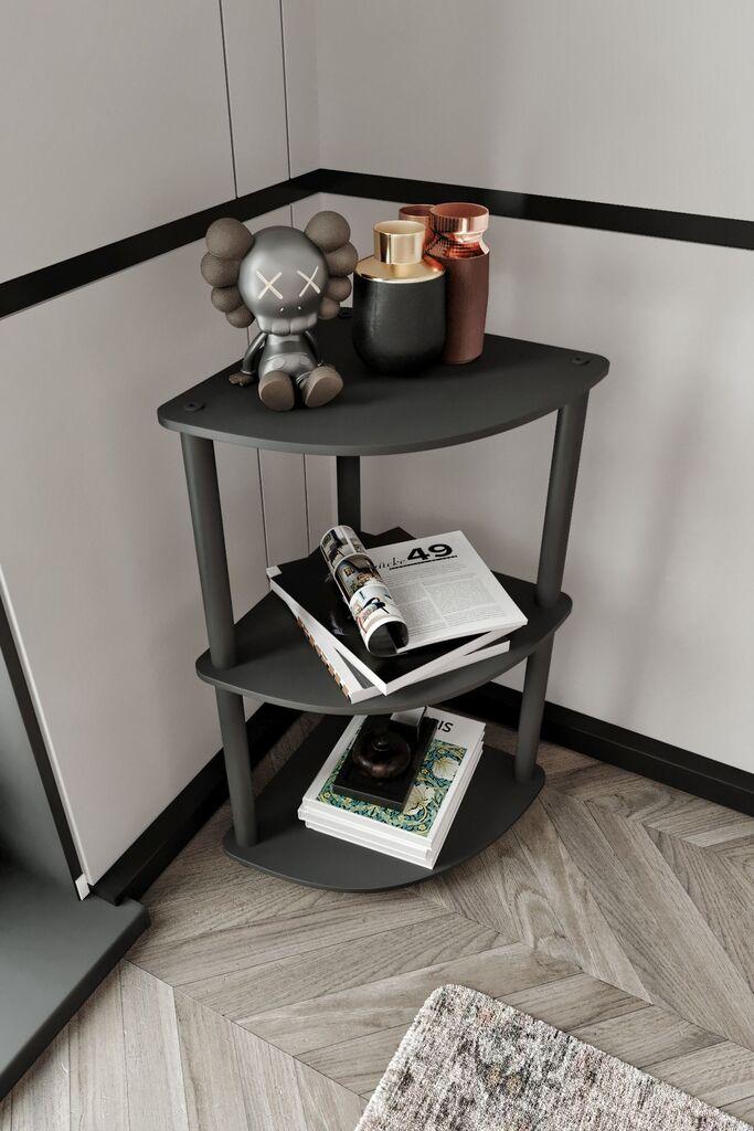 Hanah Home polica za knjige, 34x72x34 cm, crna