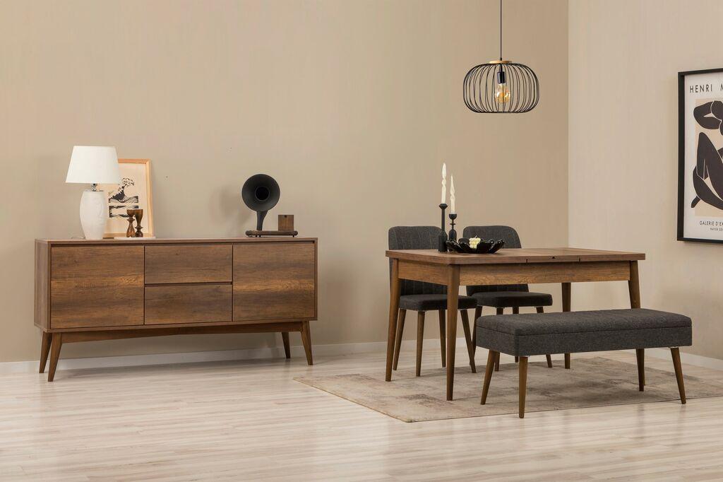 Hanah Home Trpezarijski set Vina 02 1005, Antracit