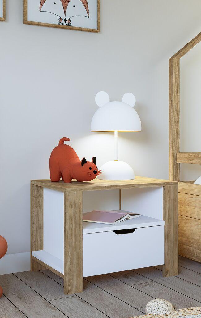 Hanah Home Noćni ormarić Nisan 1600-025, 60x42x45 cm, Smeđa