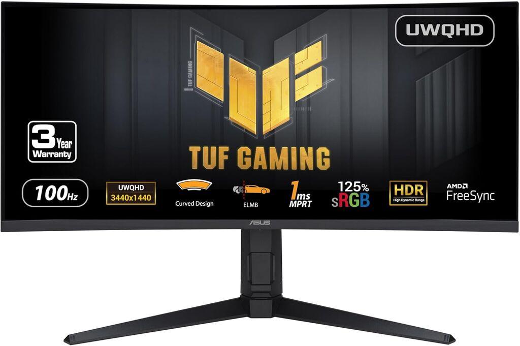 Asus Monitor 34" VG34VQEL1A TUF Gaming 100Hz Curved VA DP HAS tilt