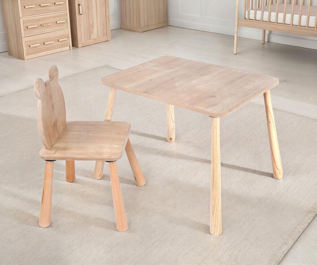 Hanah Home Dječiji sto i stolica BLTYZ-AKTV063, Boje hrasta