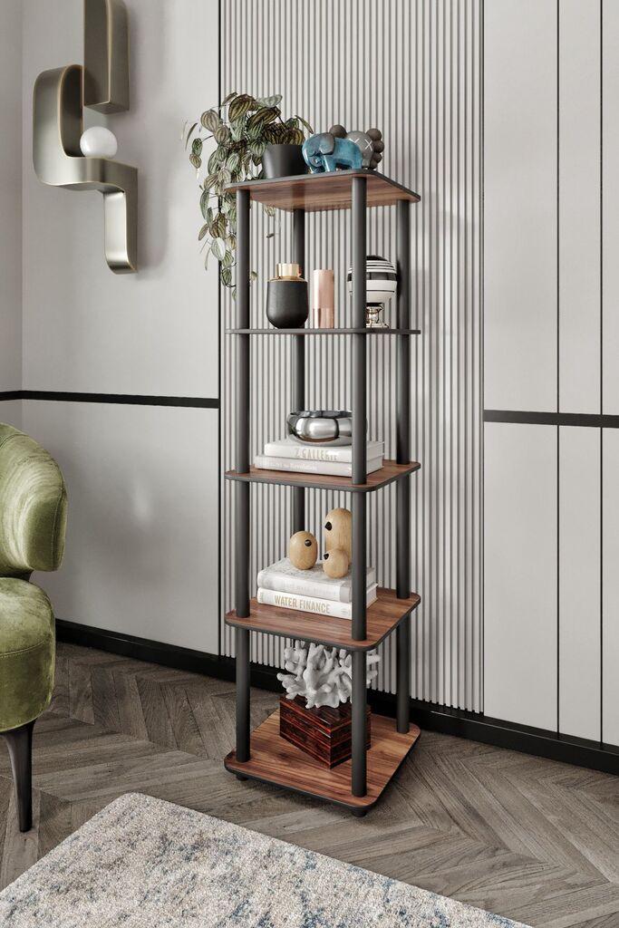 Hanah Home Polica za kuću Bookcase, 34x140x34 cm, Boje oraha