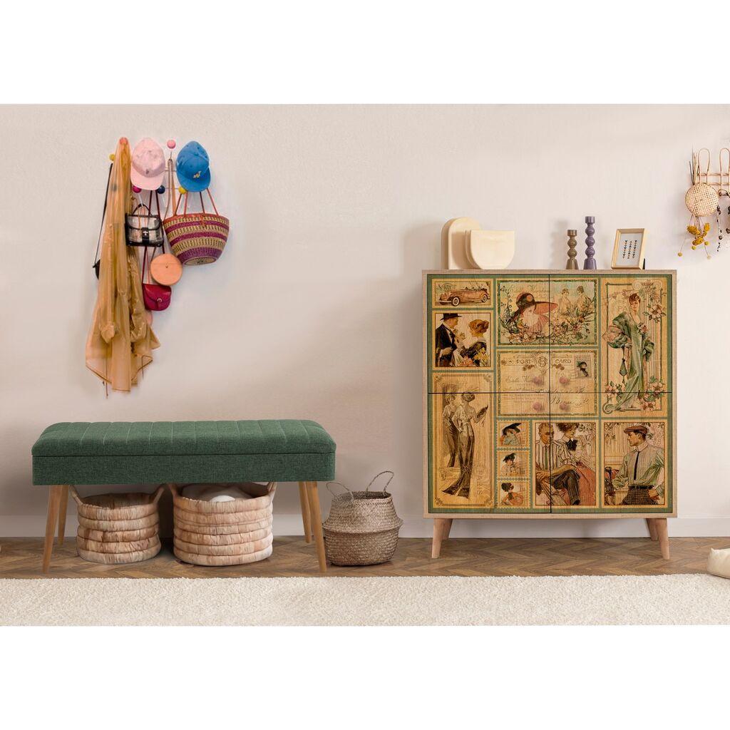 Hanah Home Set Namještaj za hodnik Multilux 732 1070, Zelena