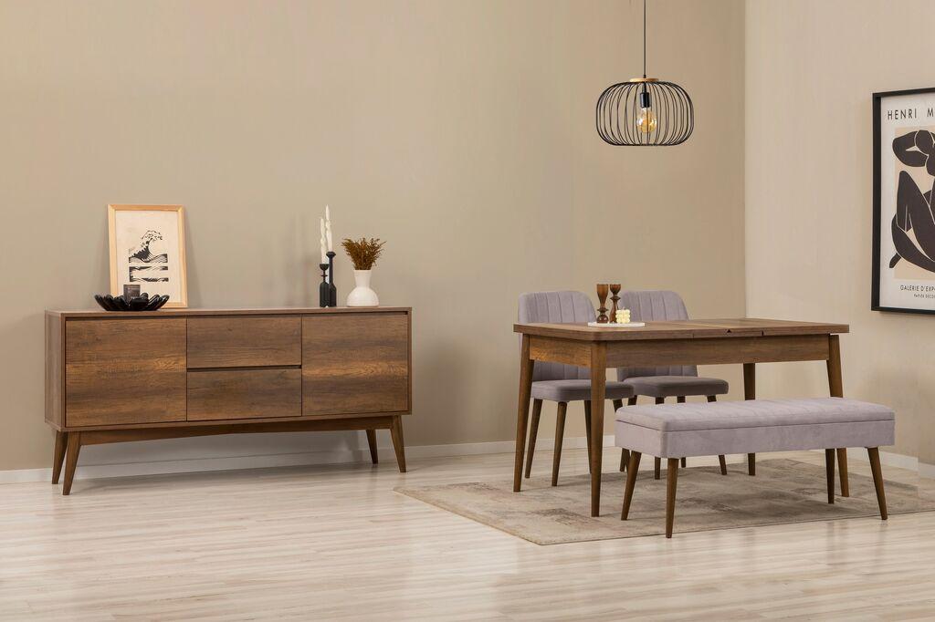 Hanah Home Trpezarijski set Vina 02 1048, Siva