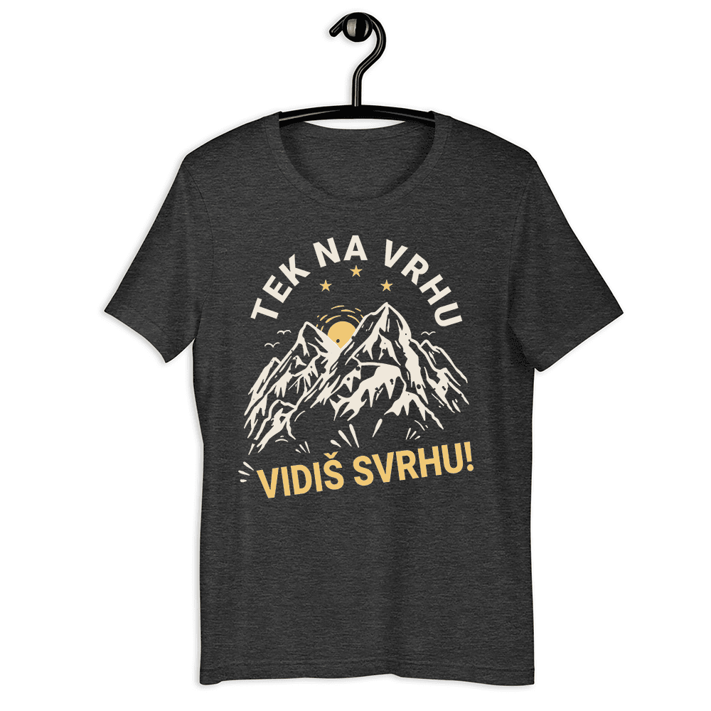 Goatees Muška majica Tek na vrhu vidiš svrhu, Siva