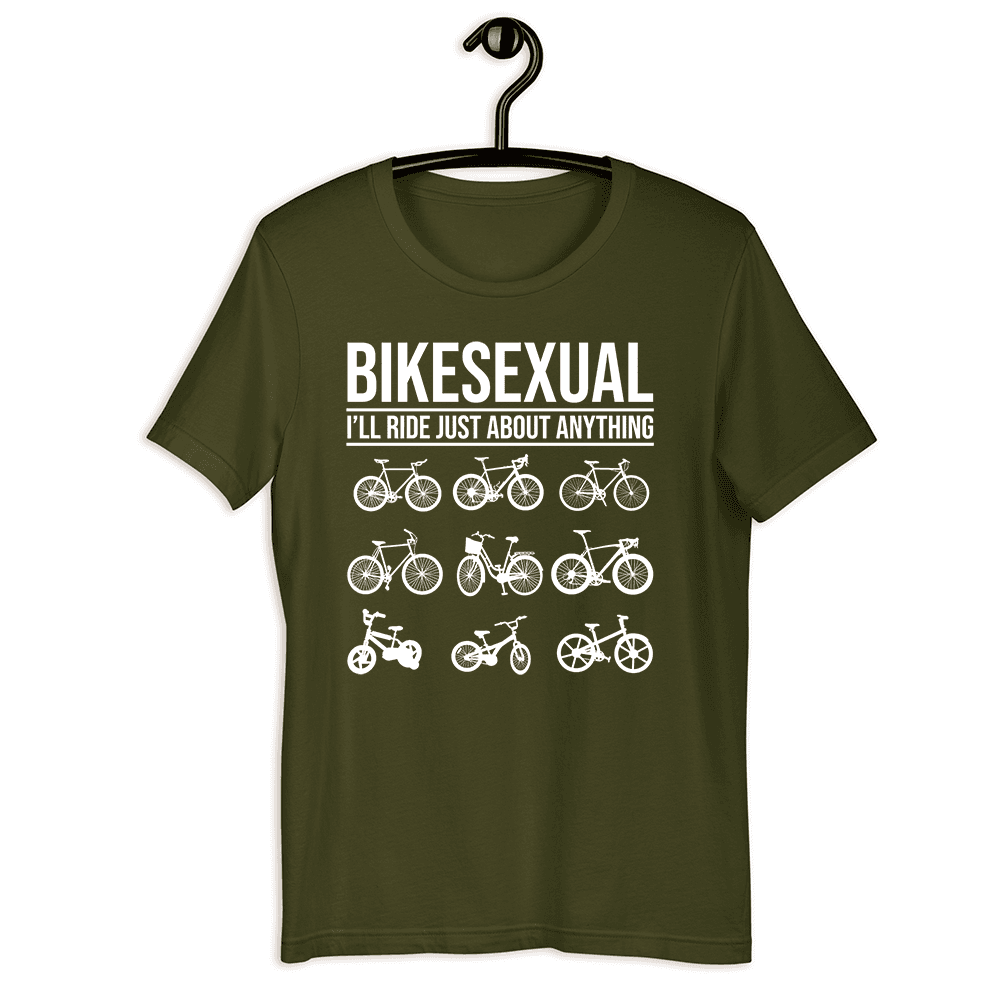 Goatees Muška majica Bikesexual, Maslinasta