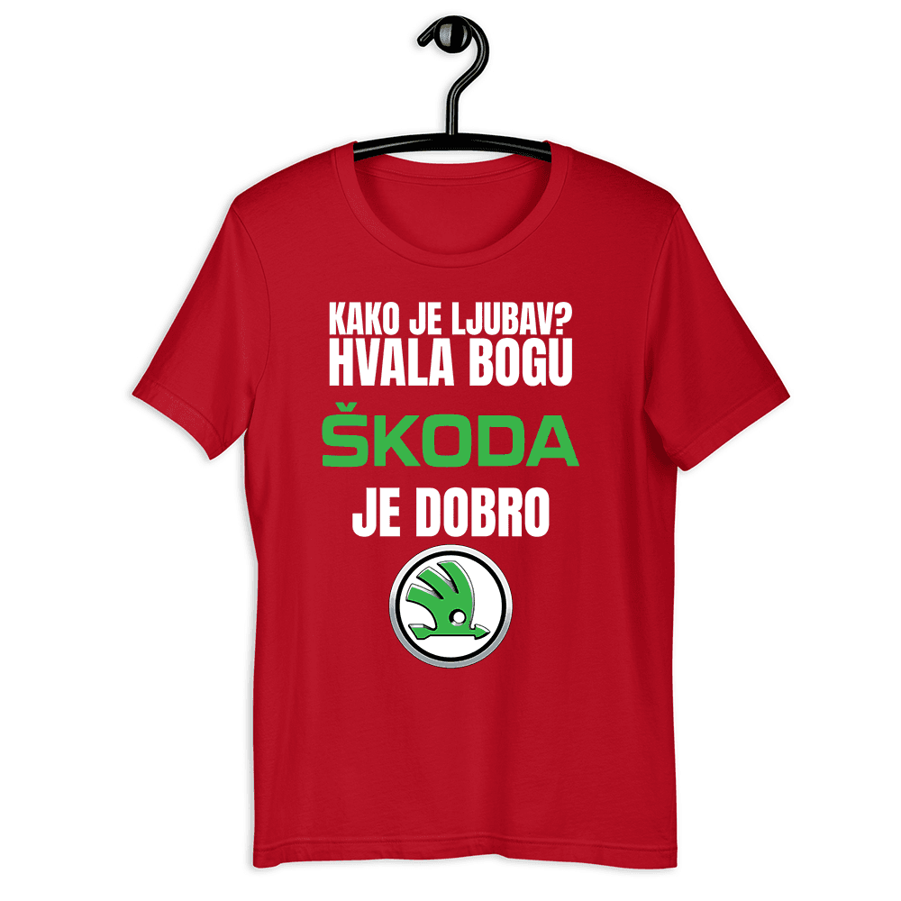 Goatees Muška majica Kako je ljubav? Hvala bogu Škoda je dobro, Crvena
