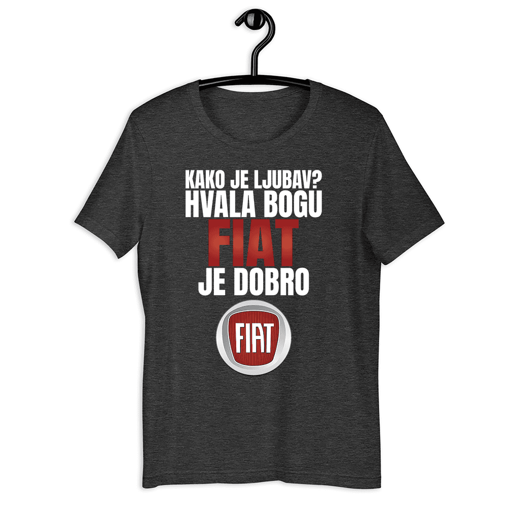 Goatees Muška majica Kako je ljubav? Hvala bogu Fiat je dobro, Siva