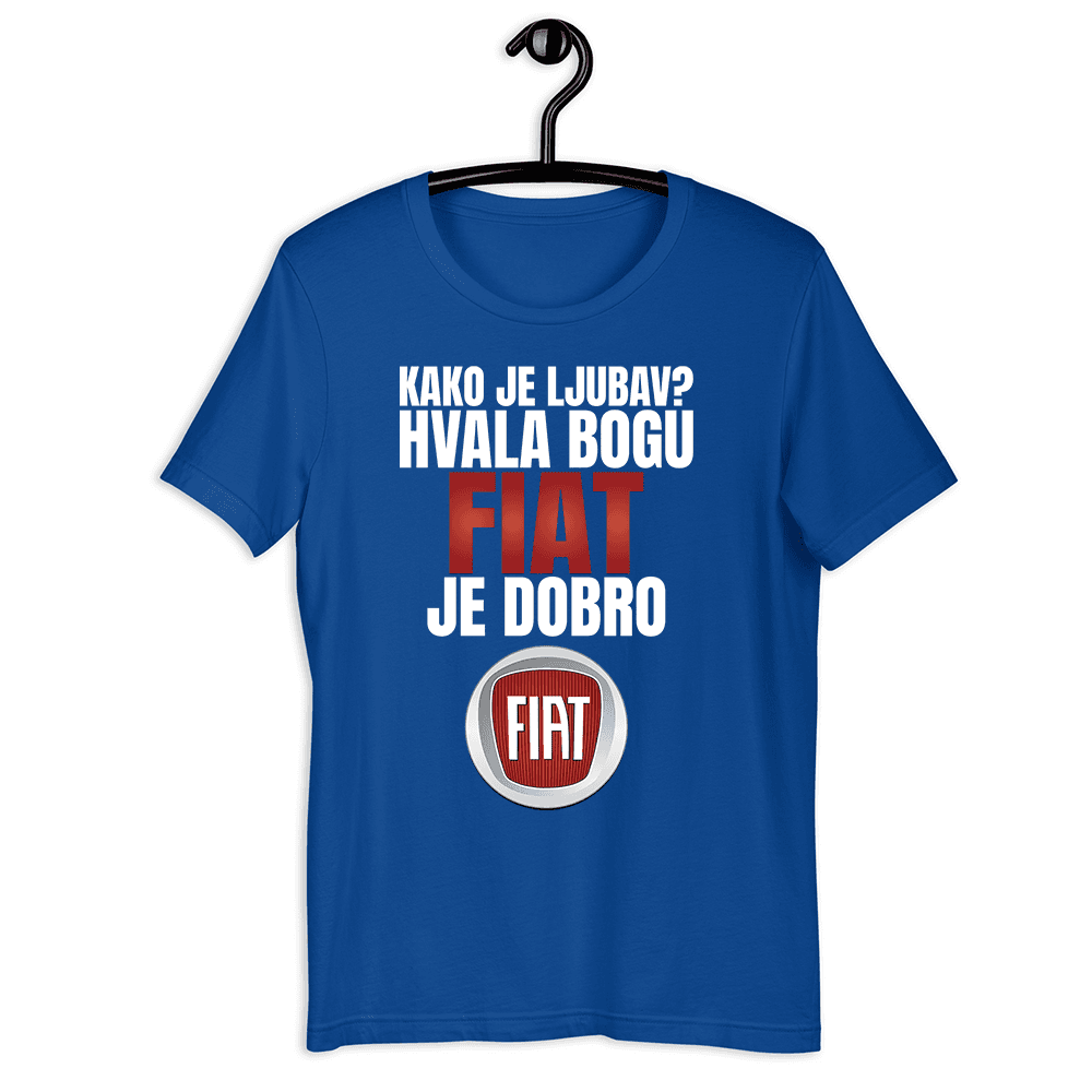 Goatees Muška majica Kako je ljubav? Hvala bogu Fiat je dobro, Plava