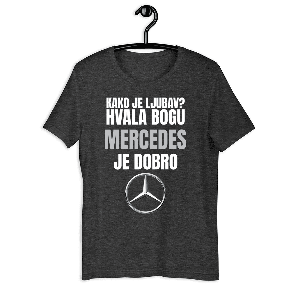 Goatees Muška majica Kako je ljubav? Hvala bogu Mercedes je dobro, Siva