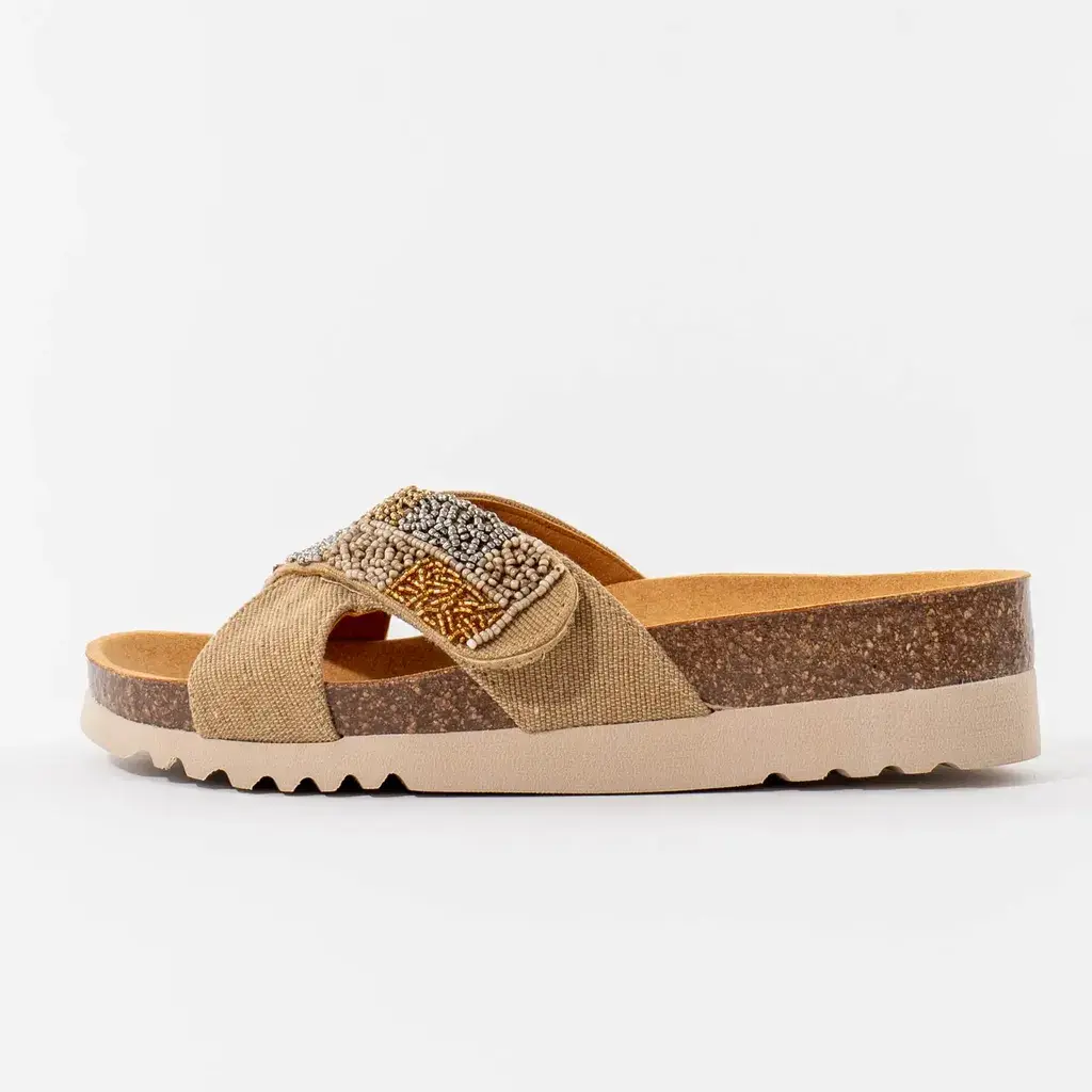 Scholl Ženske papuče La Serena Strap, Krem