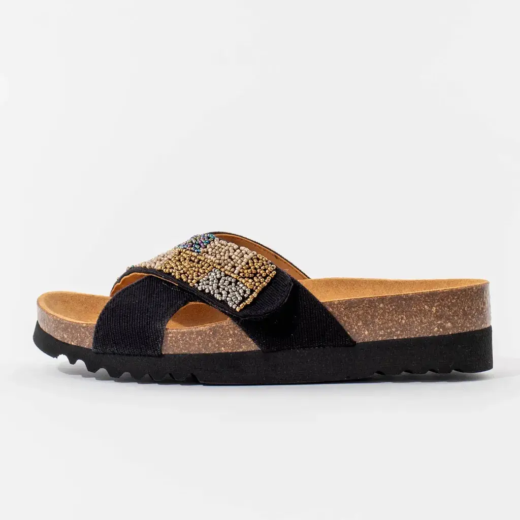 Scholl Ženske papuče La Serena Strap, Crne