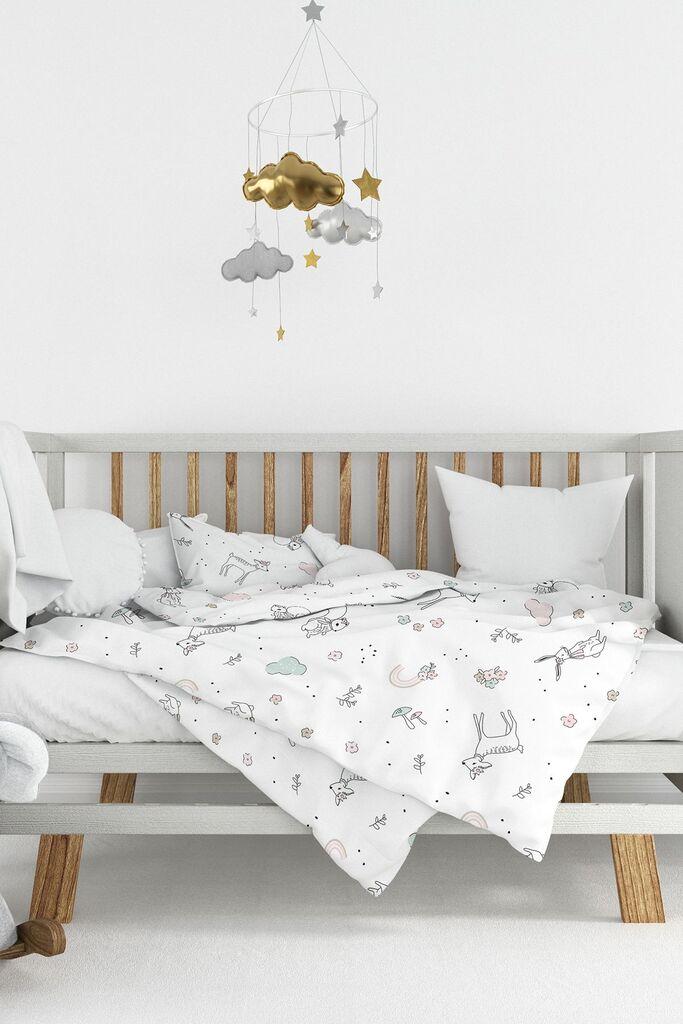 L'essentiel Maison Posteljina za bebe s cvijećem, 100x150 cm, bijela