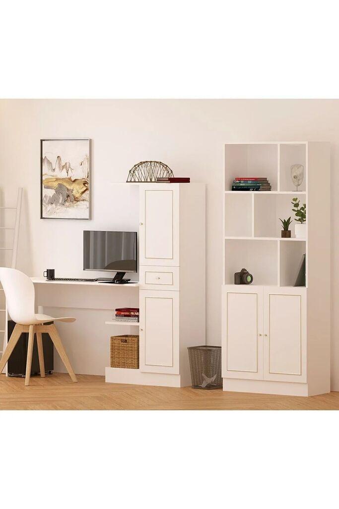 Hanah Home Set radni sto sa policom za knjige Rb1000401558, Bijela