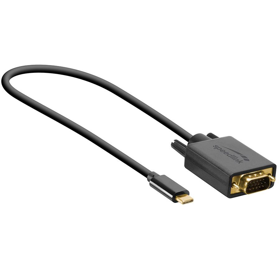 Speedlink USB adapter kabl Type-C  to VGA, Crni