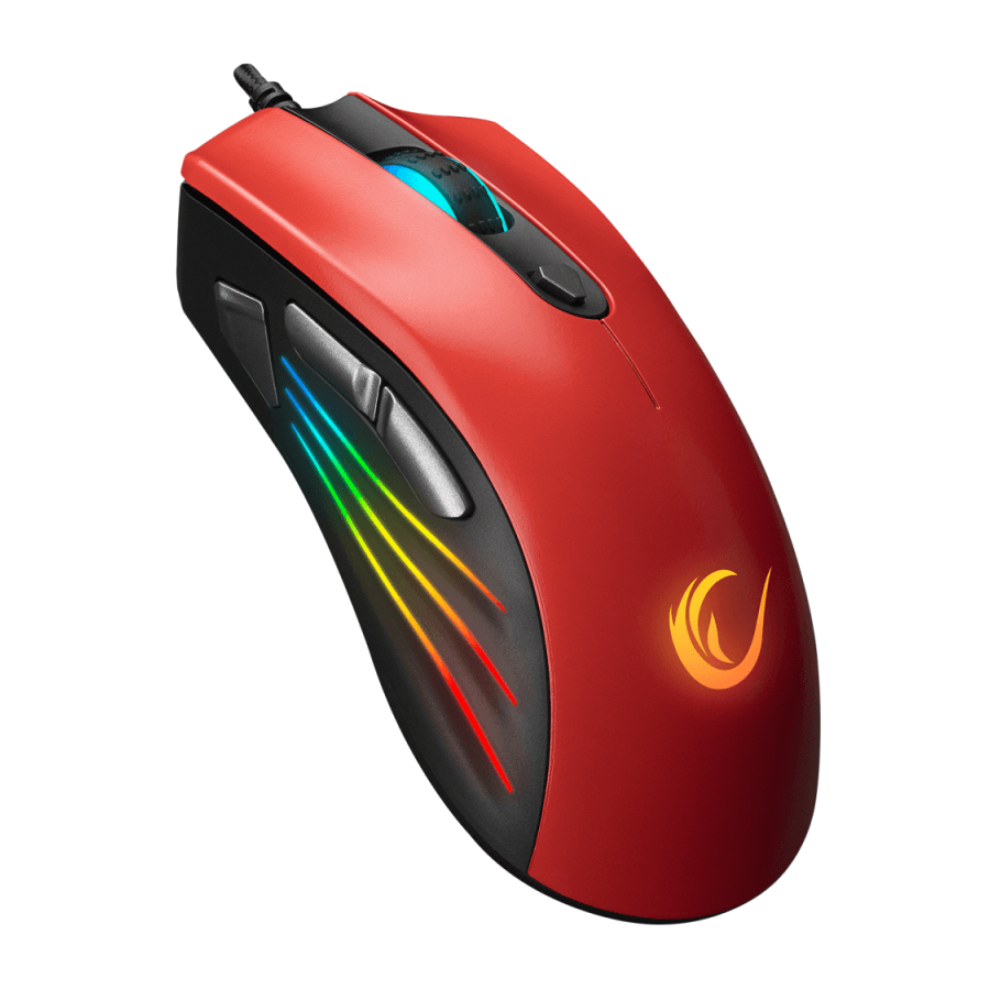 Rampage Miš gaming SMX-R33 LIMBO /red, Macro, 6400dpi, RGB LED, Crveni