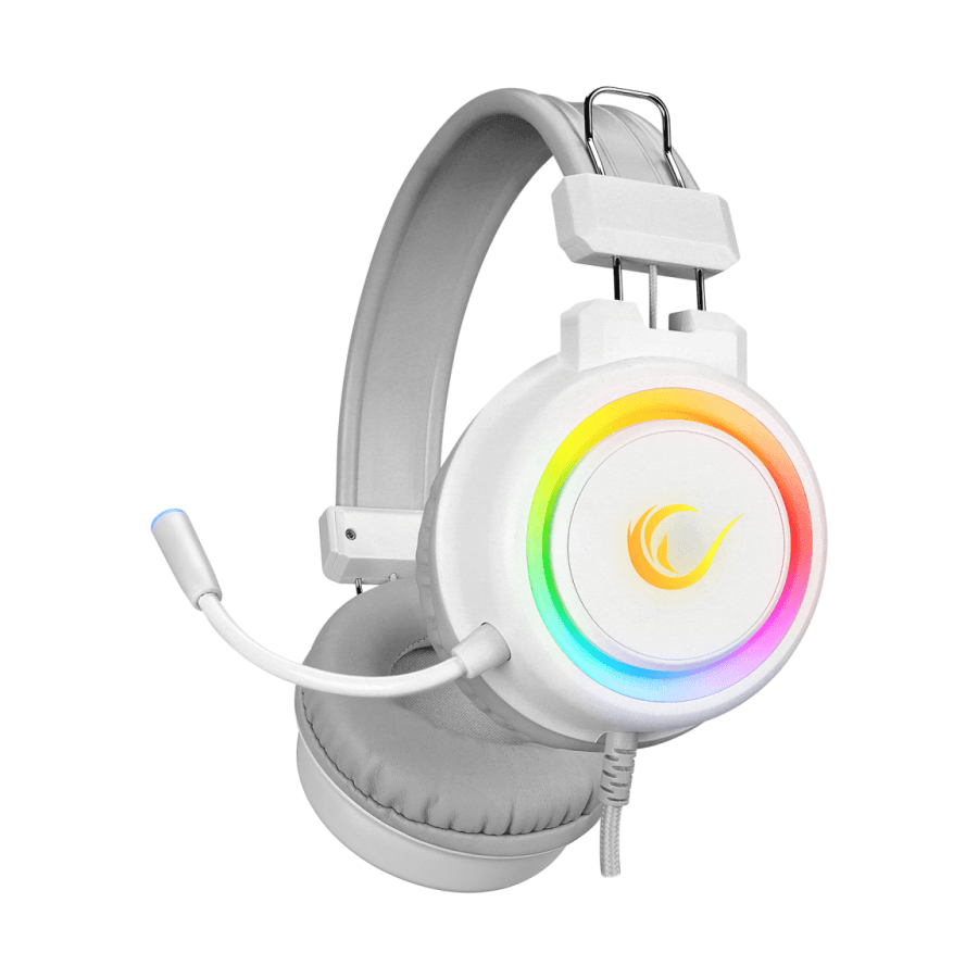 Rampage Slušalice sa mikrofonom gaming SN-R10 ALQUIST white, 3,5 mm, RGB, Bijele