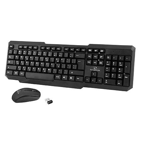 Titanum Tastatura i miš wireless, Crna